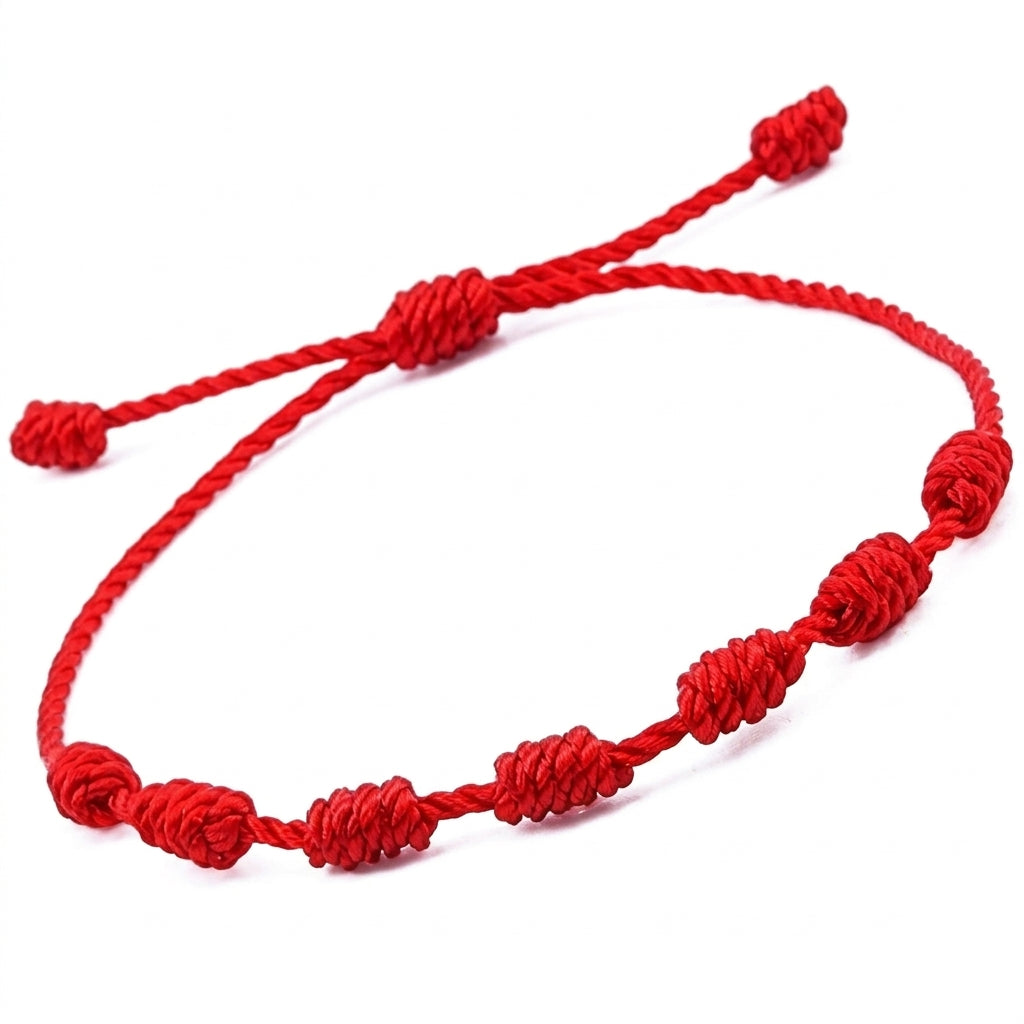 7 Knots Red Thread of Protection Bracelet