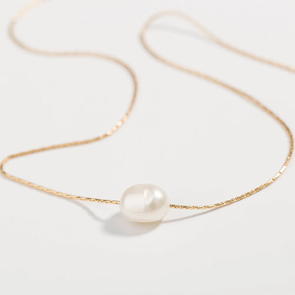 Layered Dainty Strung Pearls Necklace - Veinci