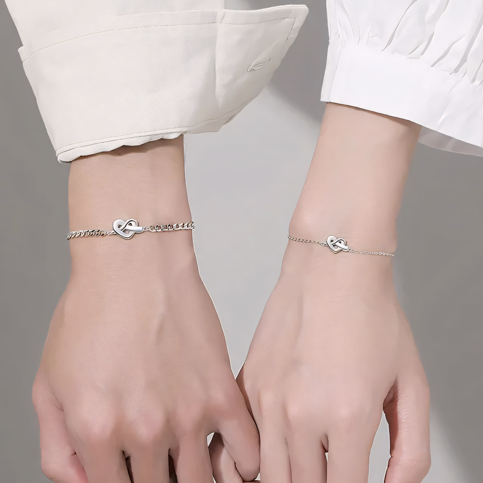 S925 Dainty Heart Knot Love Bracelet