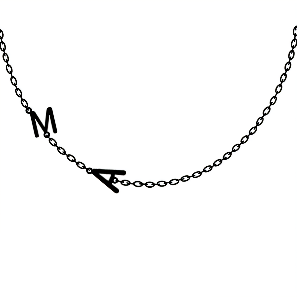 Personalized Off Center Letter Necklace