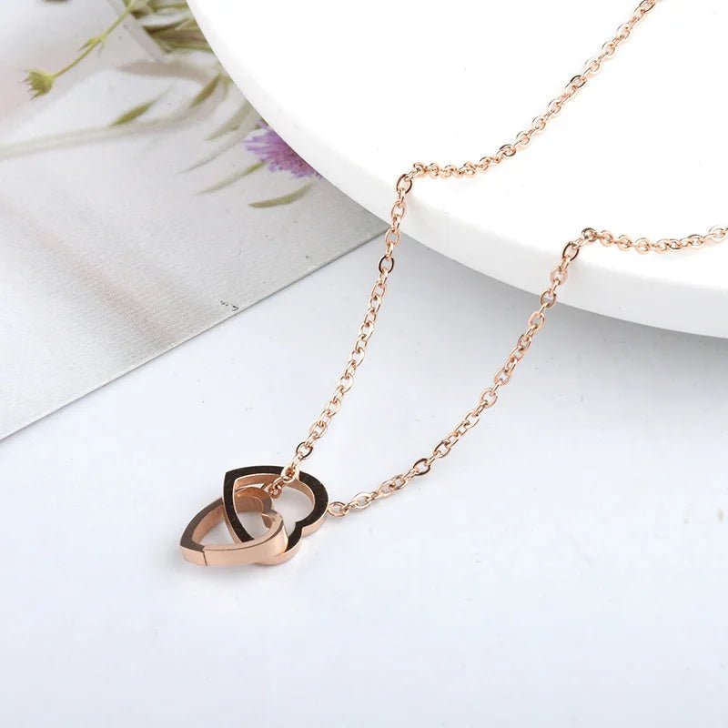 Minimal Love Lock Heart Necklace - Veinci