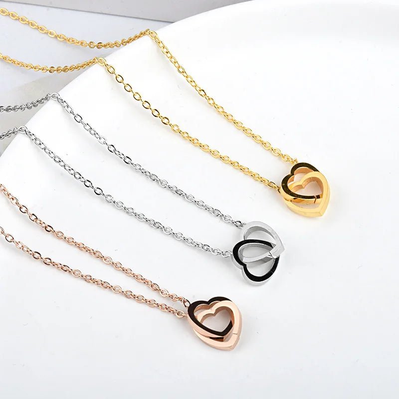 Minimal Love Lock Heart Necklace - Veinci