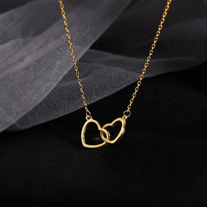 Minimal Love Lock Heart Necklace - Veinci