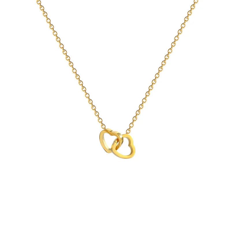 Minimal Love Lock Heart Necklace - Veinci