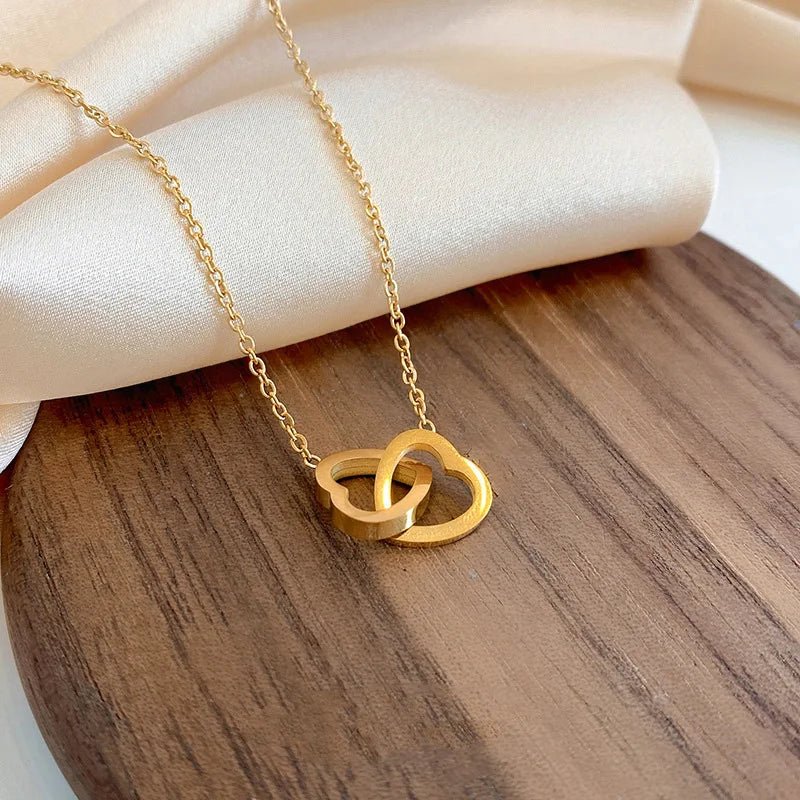 Minimal Love Lock Heart Necklace - Veinci