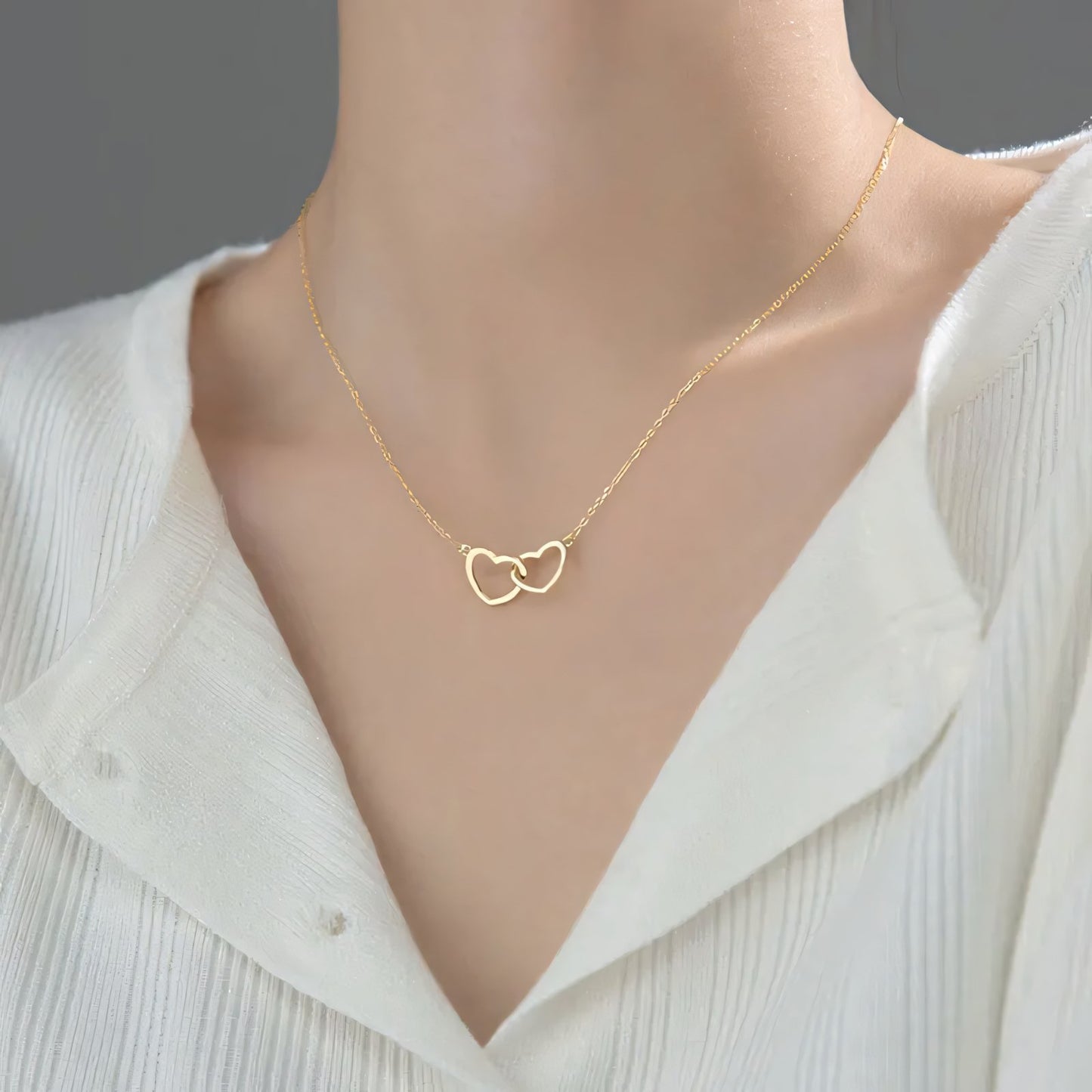 Minimal Love Lock Heart Necklace - Veinci