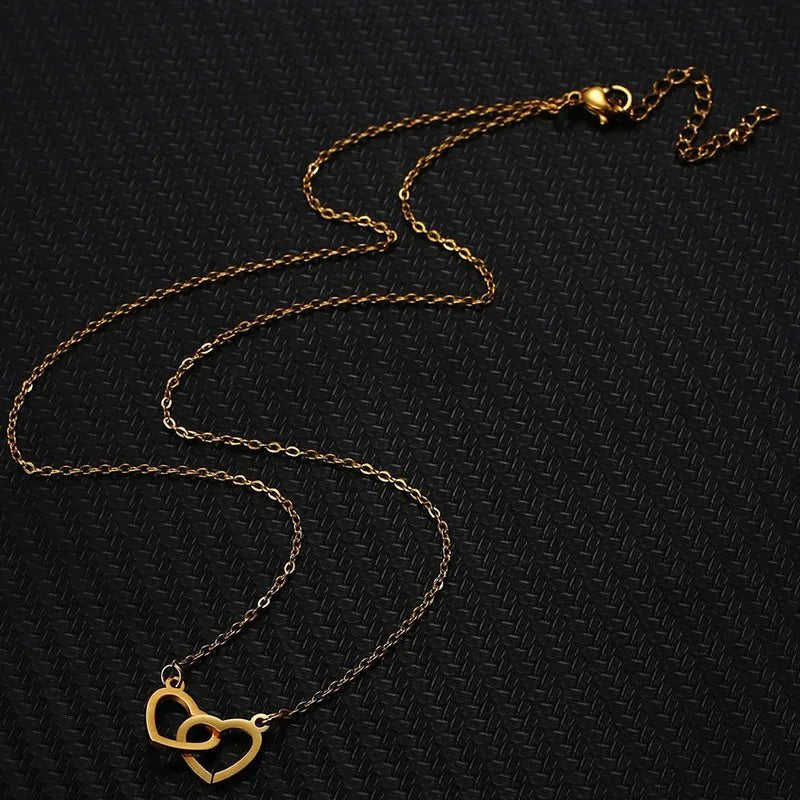 Minimal Love Lock Heart Necklace - Veinci