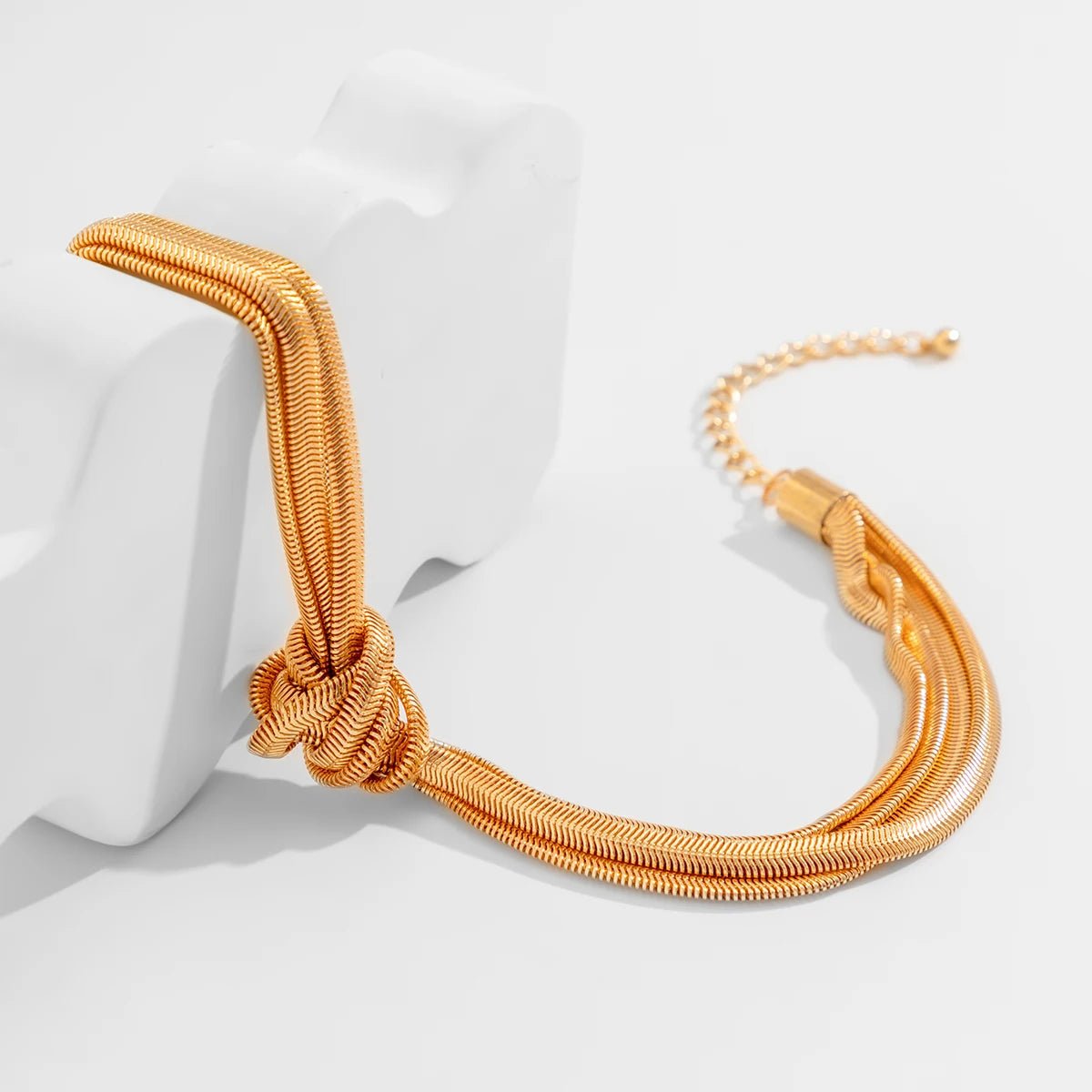 Multi Layered Chain Knot Necklace - Veinci