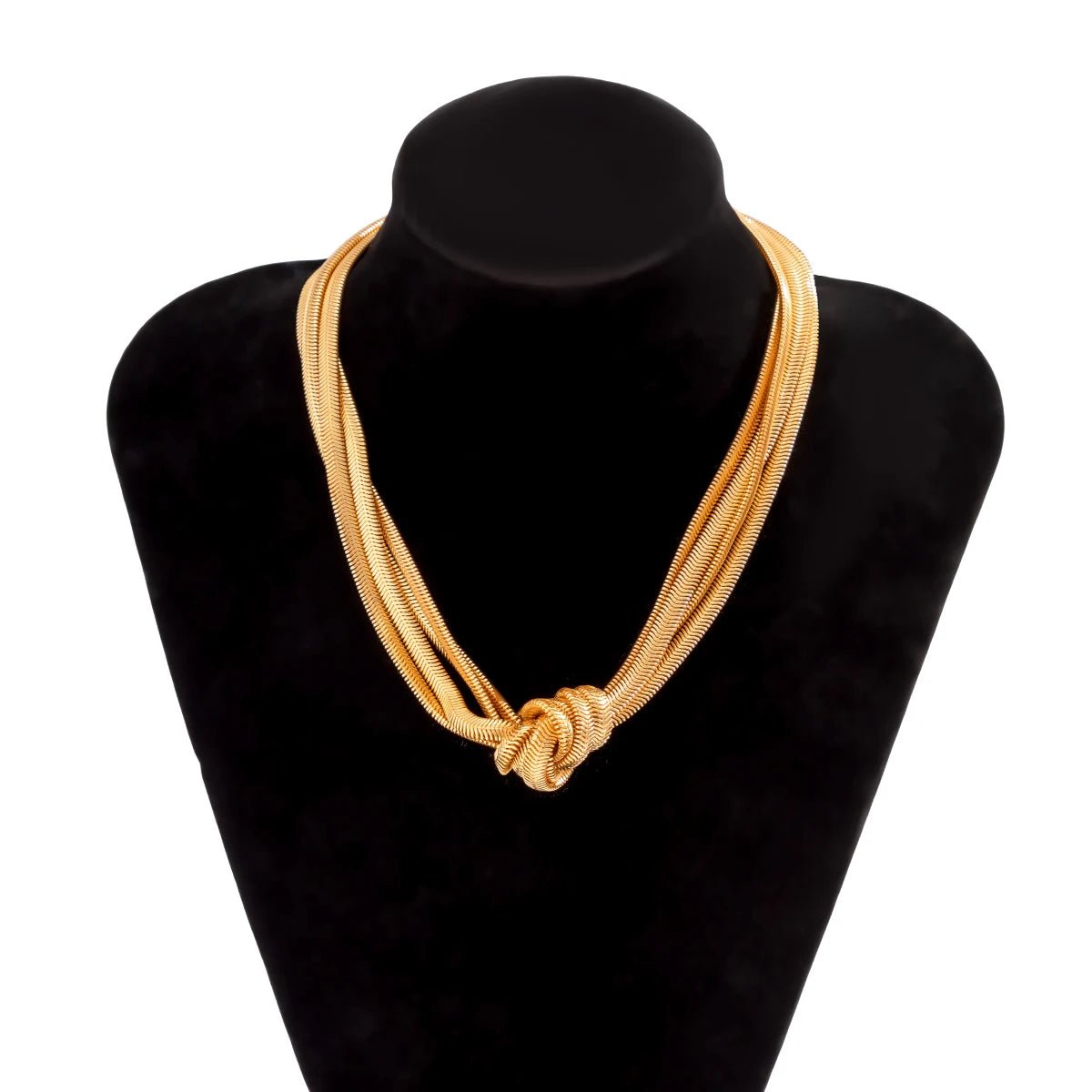 Multi Layered Chain Knot Necklace - Veinci