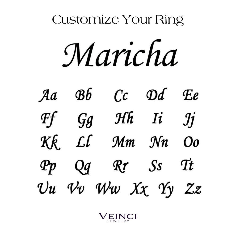 Personalized Double Name Infinity Ring - Veinci