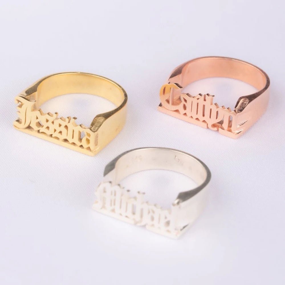 Personalized Name Classy Rings - Veinci