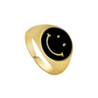 Playful Happy Smile Rings - Veinci