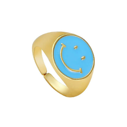 Playful Happy Smile Rings - Veinci