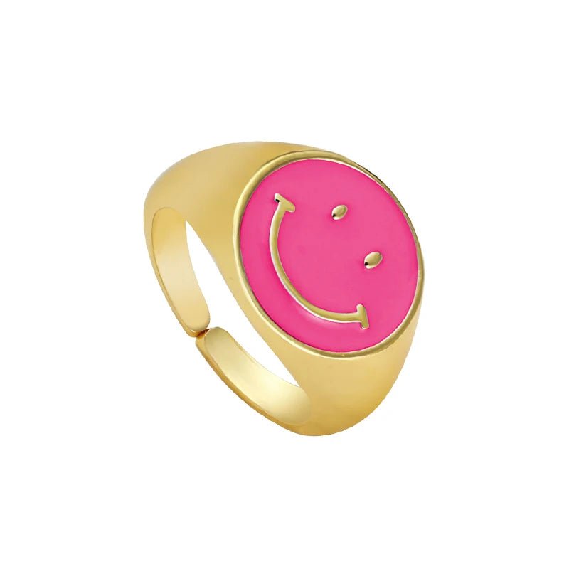 Playful Happy Smile Rings - Veinci