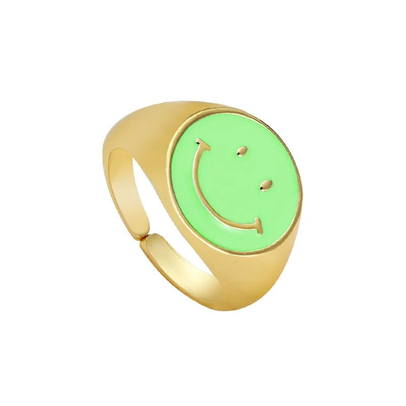 Playful Happy Smile Rings - Veinci