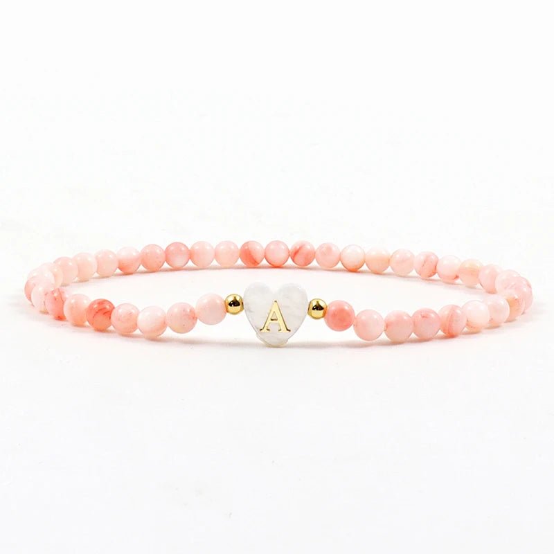 Playful Heart Letter Initial Bracelets - Veinci