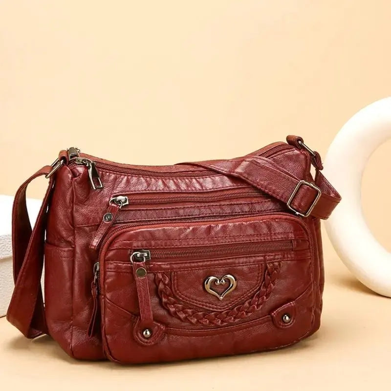 Vintage Multi Pocket Crossbody Bag