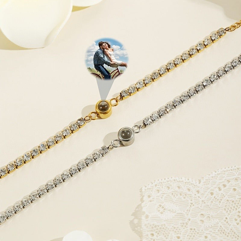 18k Elegant Custom Photo Projection Bracelet