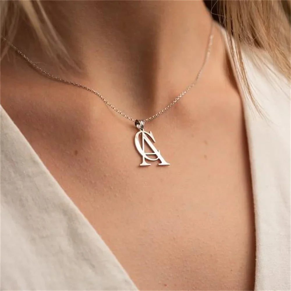 Minimal Personalized Monogram Necklace