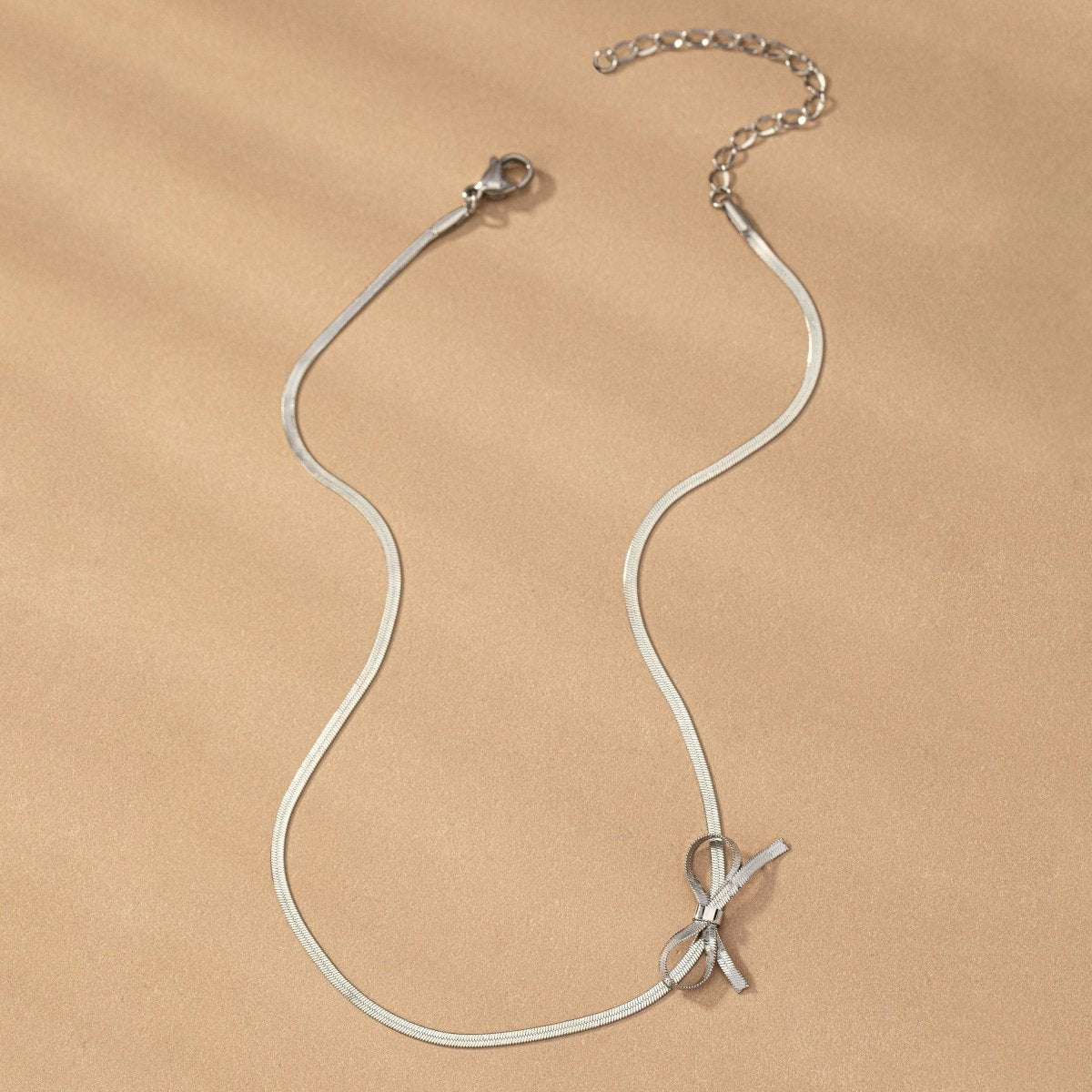 Romantic Dainty Bow Necklace - Veinci