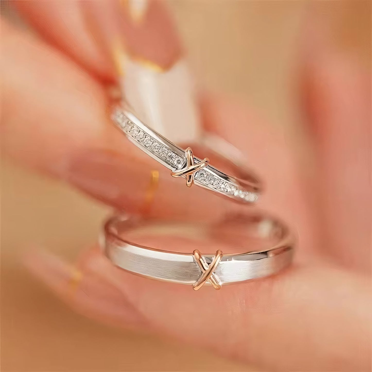 Romantic X Couples Rings - Veinci