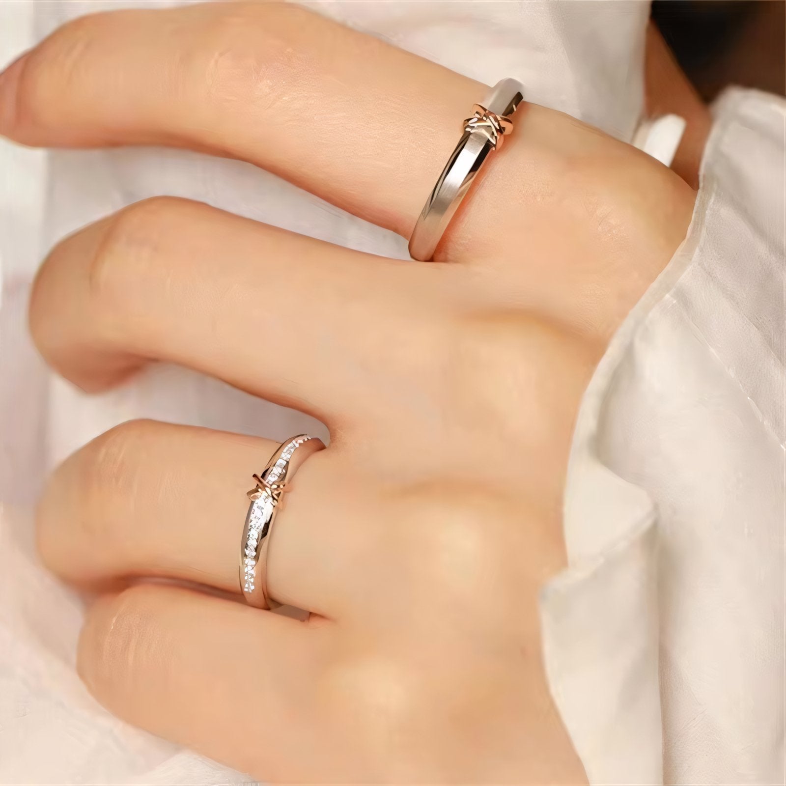 Romantic X Couples Rings - Veinci