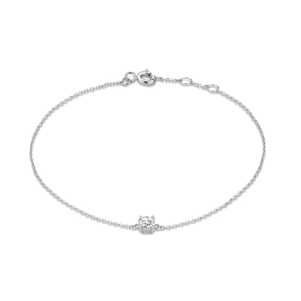 S925 Dainty Single Diamond Bracelets - Veinci