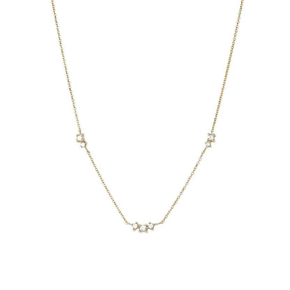 S925 Dainty Triple Zircon Necklace - Veinci