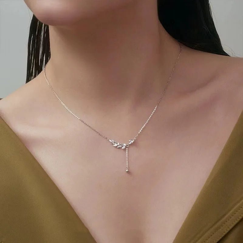 S925 Diamond Tree Botanical Necklace - Veinci