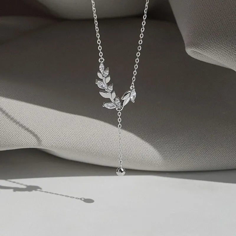 S925 Diamond Tree Botanical Necklace - Veinci