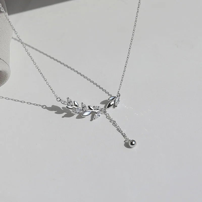 S925 Diamond Tree Botanical Necklace - Veinci