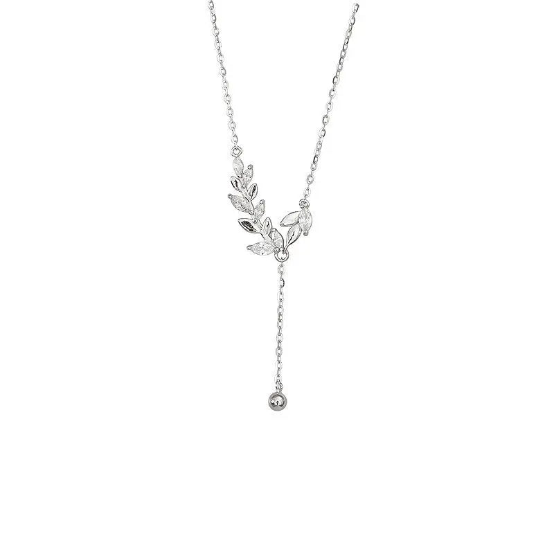 S925 Diamond Tree Botanical Necklace - Veinci