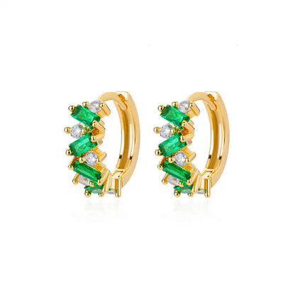 Scattered Diamonds Hoop Earrings - Veinci