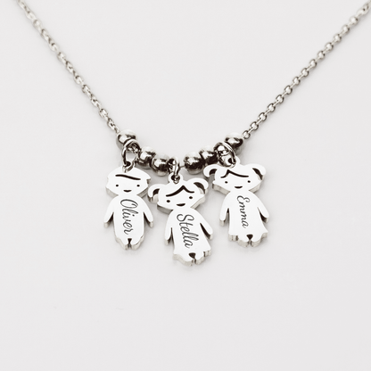 Dainty Family Charm Necklace