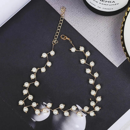 Staggering Pearl Choker Necklace - Veinci