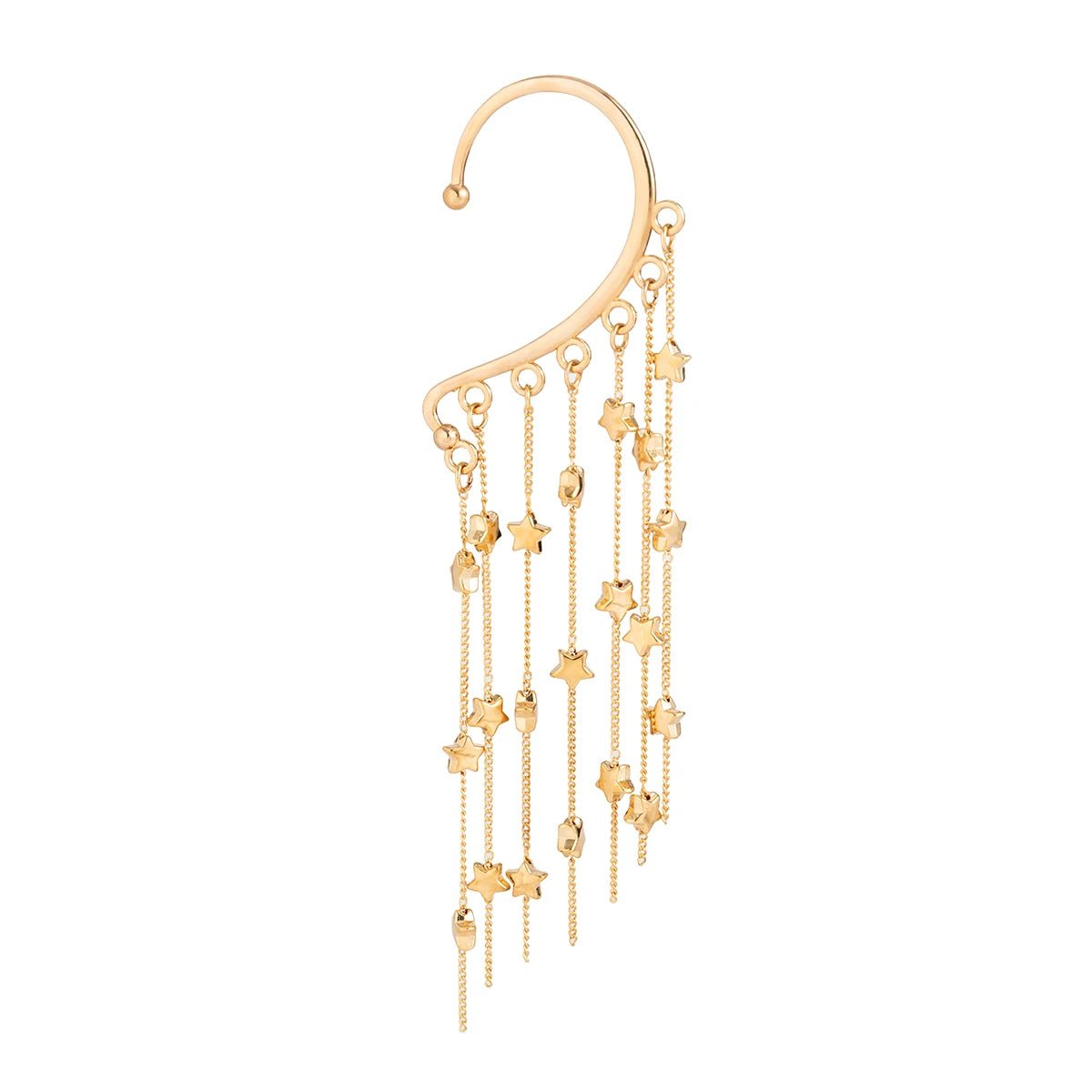 Star Chandelier Tassel Earring Cuff - Veinci