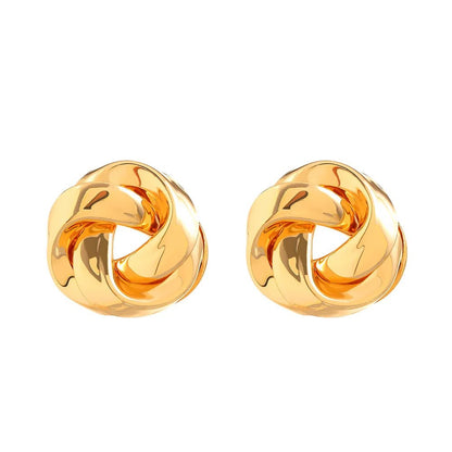 Statement Pretzel Spiral Twist Earrings - Veinci