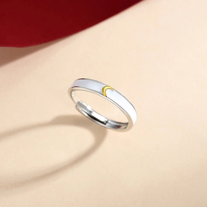 Sun & Moon Matching Couples Rings - Veinci