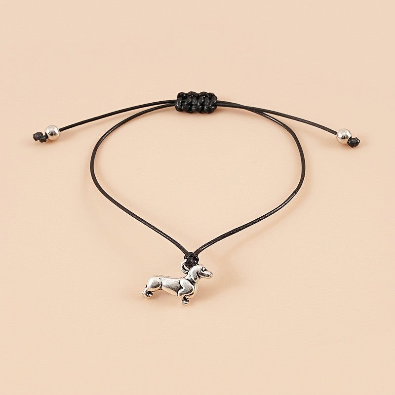 Dainty Dachshund Charm Bracelet