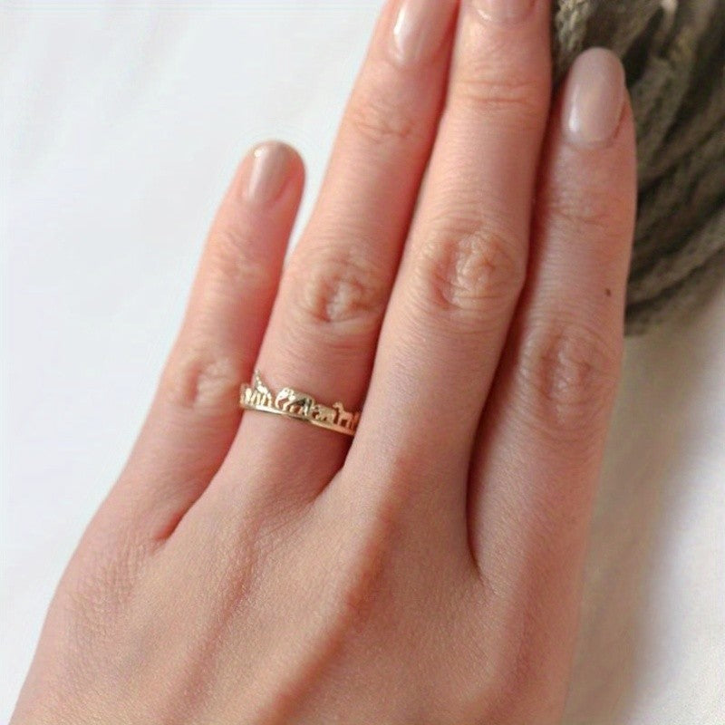 Cute Safari Animal Band Ring