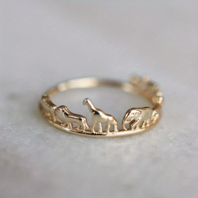 Cute Safari Animal Band Ring