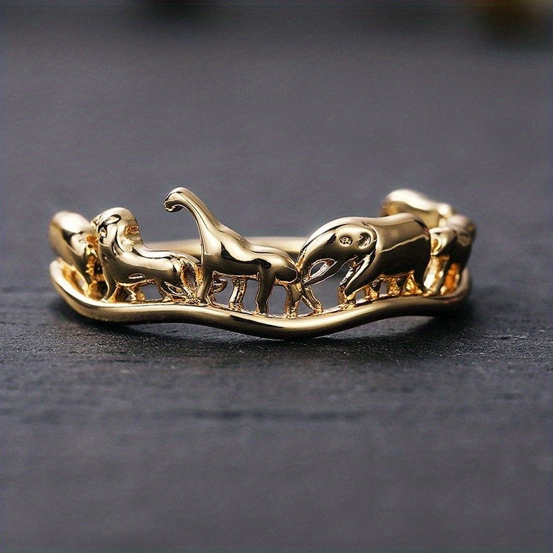 Cute Safari Animal Band Ring