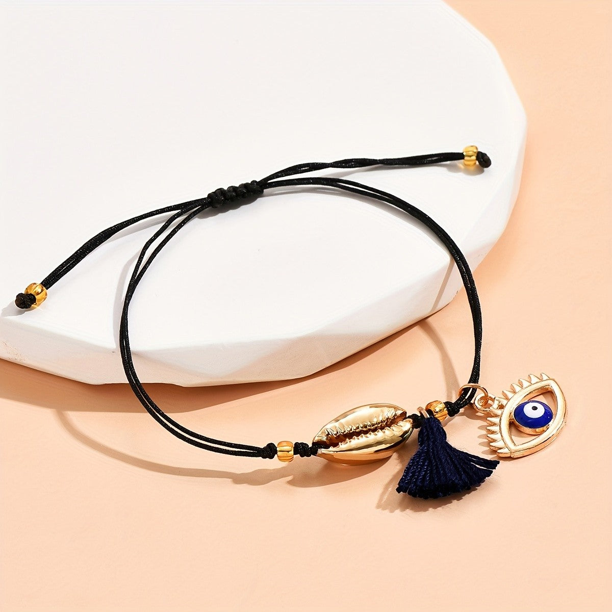 Boho Shell & Evil Eye Anklet