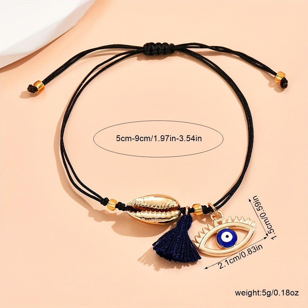 Boho Shell & Evil Eye Anklet