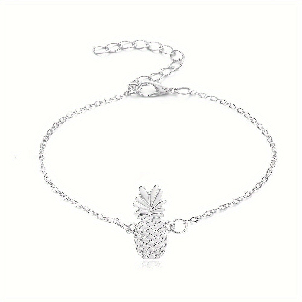 Dainty Pineapple Charm Anklet