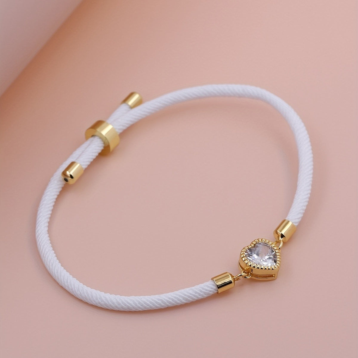 Romantic Red Heart Rope Bracelet