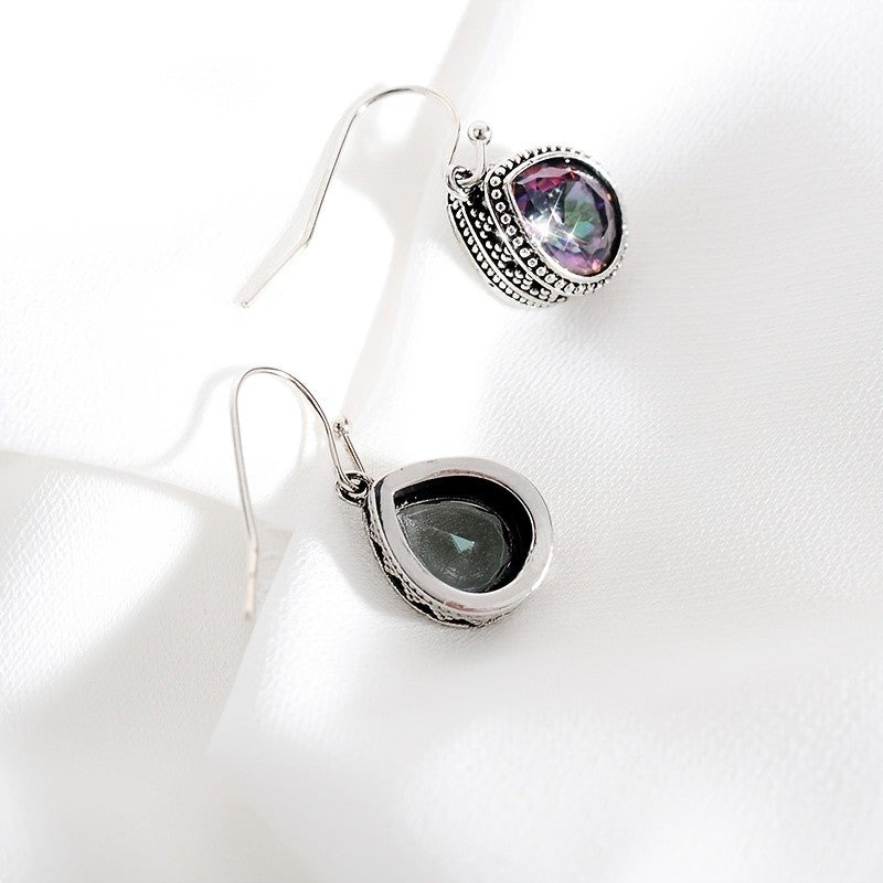 Vintage Teardrop Crystal Earrings