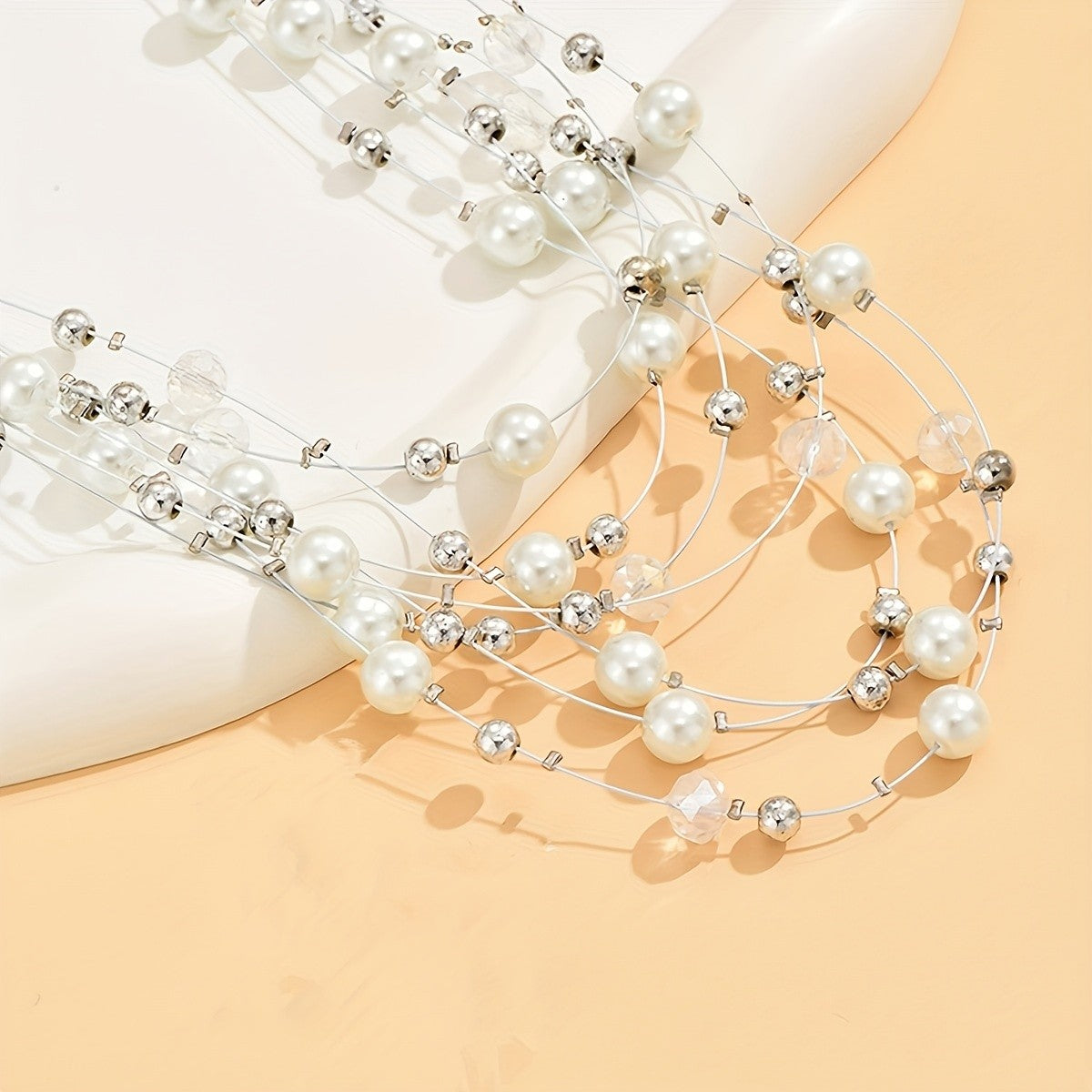 Boho Multicolor Pearl Layered Necklace