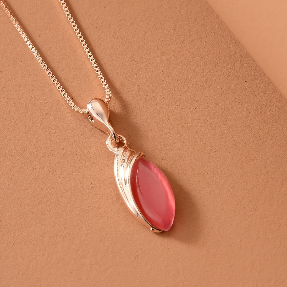 Dainty Cat Eye Leaf Necklace Set
