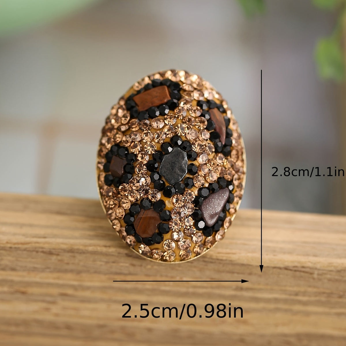 18k Vintage Leopard Statement Ring
